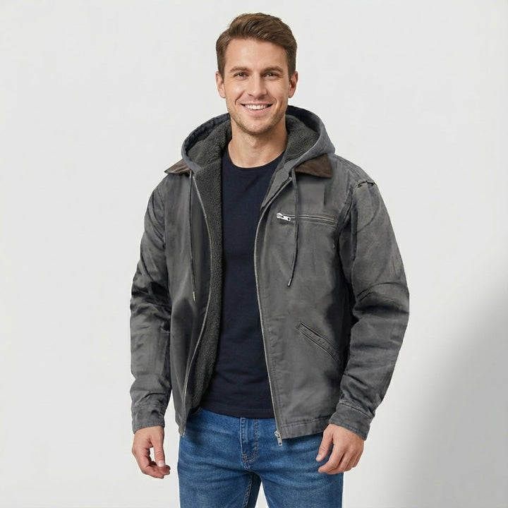 Men's Fleece Zip Hooded Jacket – Relaxed Everyday Fit