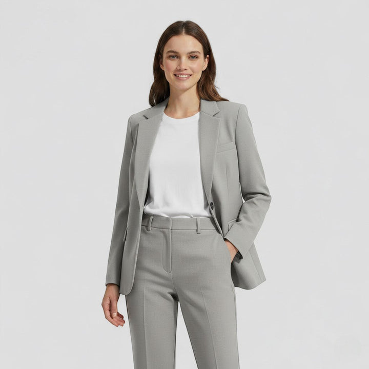 Women's Blazer and Trouser Set – Tailored High Waist