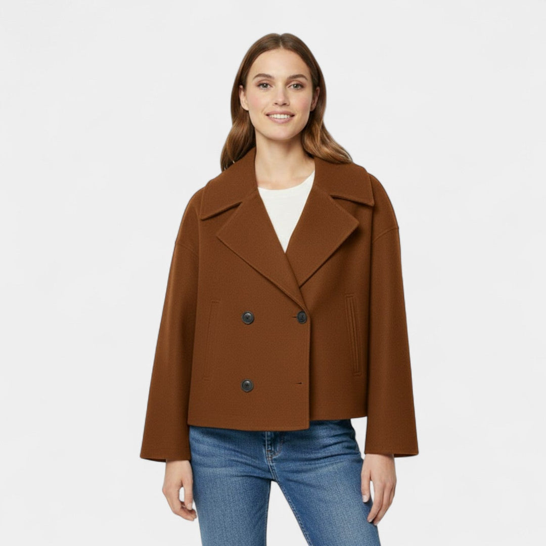 Women's Cropped Wool Jacket – Double Breasted Fit