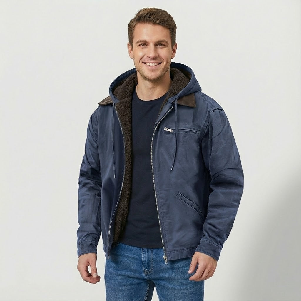 Men's Fleece Zip Hooded Jacket – Relaxed Everyday Fit
