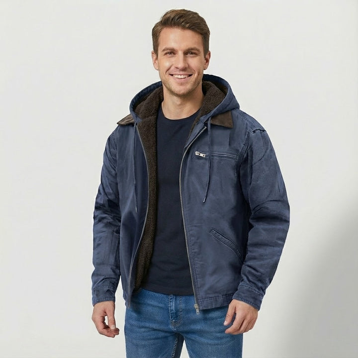 Men's Fleece Zip Hooded Jacket – Relaxed Everyday Fit