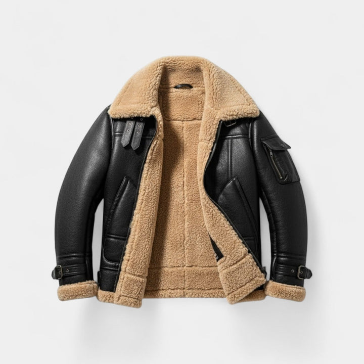 Men's Military Jacket – faux fur Collar and Warm Lining