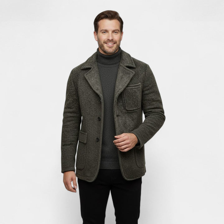 Men's Retro Wool Winter Coat – Classic Lapel Collar