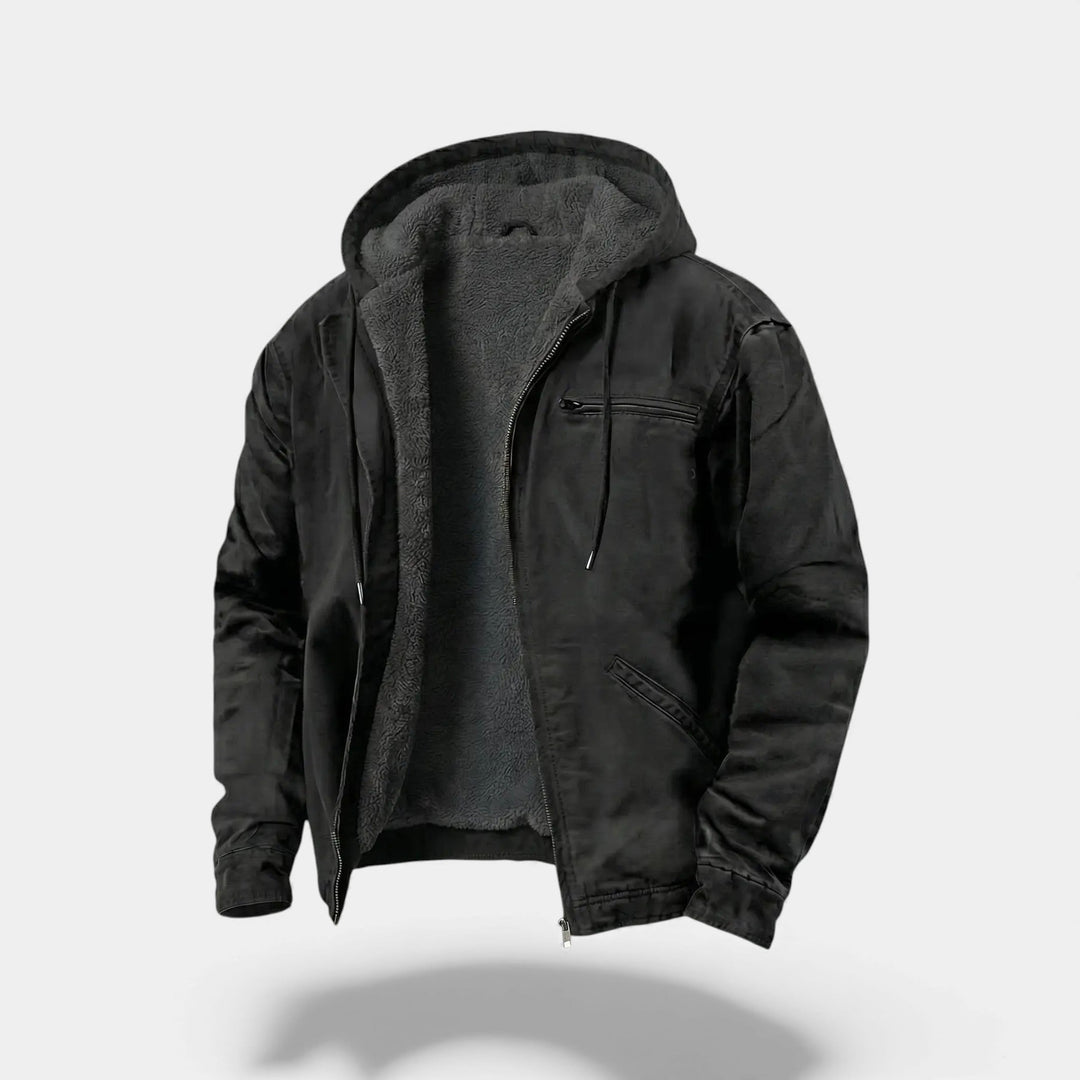 Men's Fleece Zip Hooded Jacket – Relaxed Everyday Fit