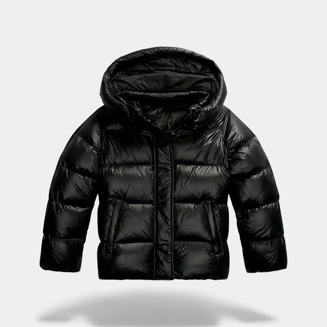 Women's Hooded Puffer Jacket – Cotton Linen Shell