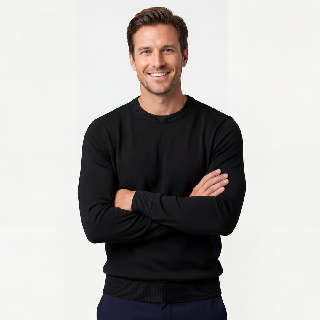 Men's Slim Fit Jumper – Minimalist Crew Neck Knit