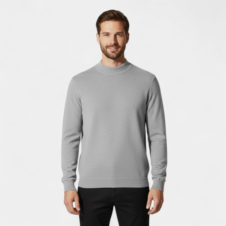 Men's Cashmere Jumper – Half Height Funnel Neck Knit