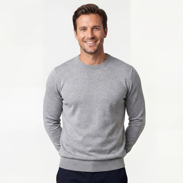 Men's Slim Fit Jumper – Minimalist Crew Neck Knit