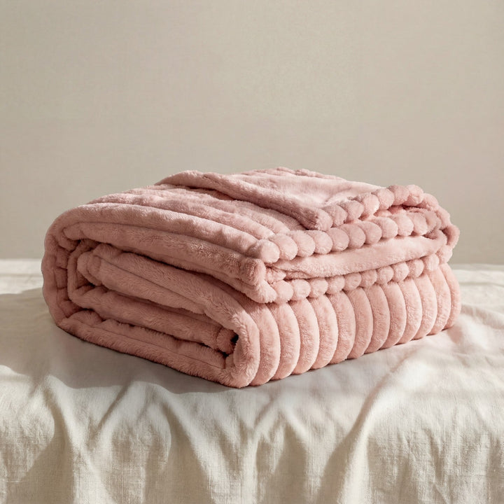 Fluffy Plush Blanket – Generous Double Sided Throw