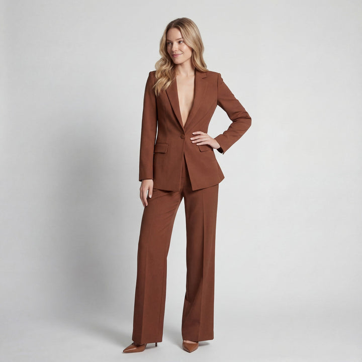 Women's Tailored Two-Piece Set – Blazer and Trousers