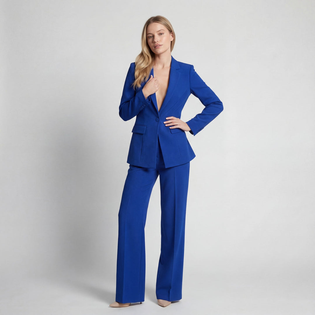 Women's Tailored Two-Piece Set – Blazer and Trousers