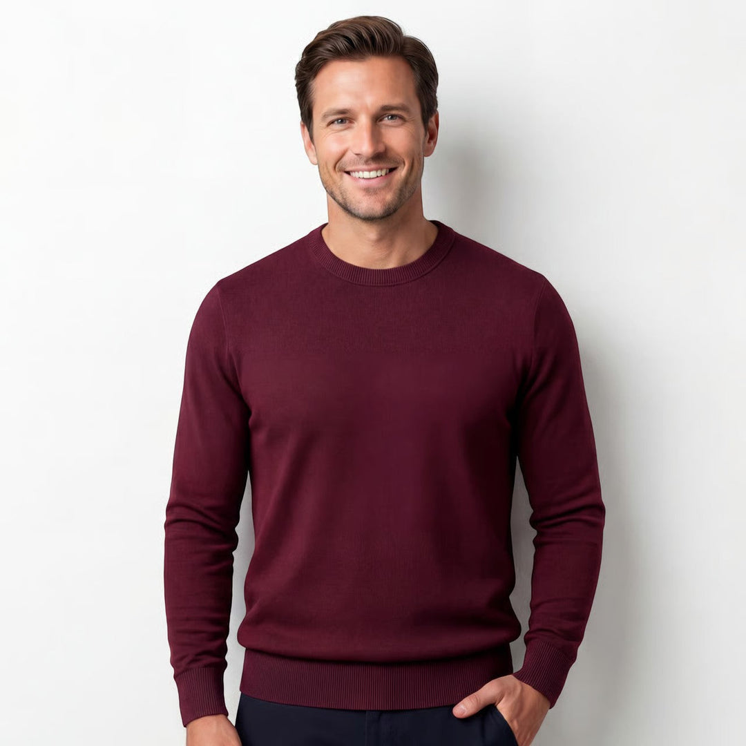 Men's Slim Fit Jumper – Minimalist Crew Neck Knit
