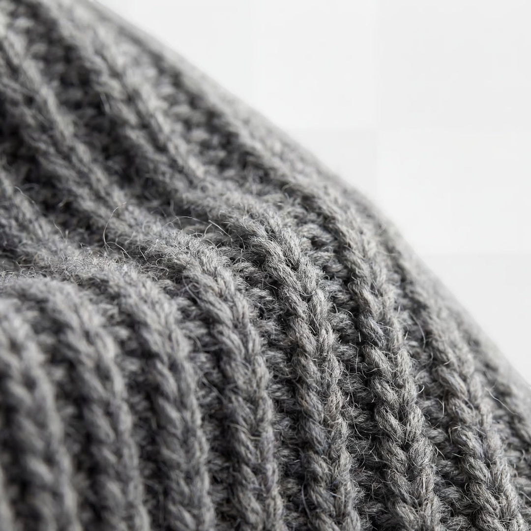 Men's Oversized Jumper – Thick Ribbed Wool Blend Knit