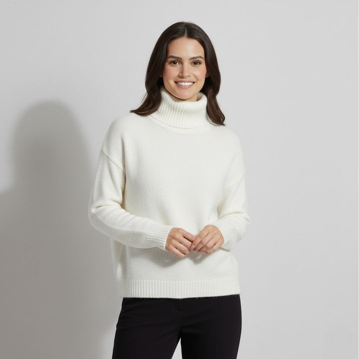 Women's Cashmere Blend Jumper – Thick Roll Neck