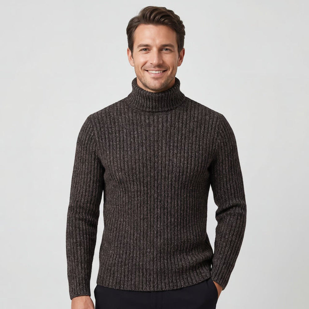 Men's Roll Neck Jumper – Slim Fit Technical Wool Blend