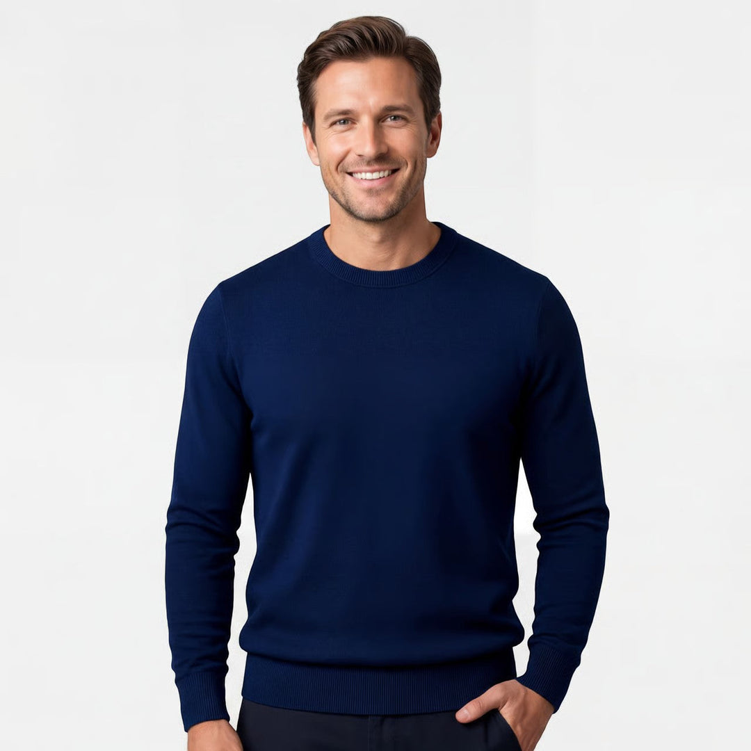 Men's Slim Fit Jumper – Minimalist Crew Neck Knit