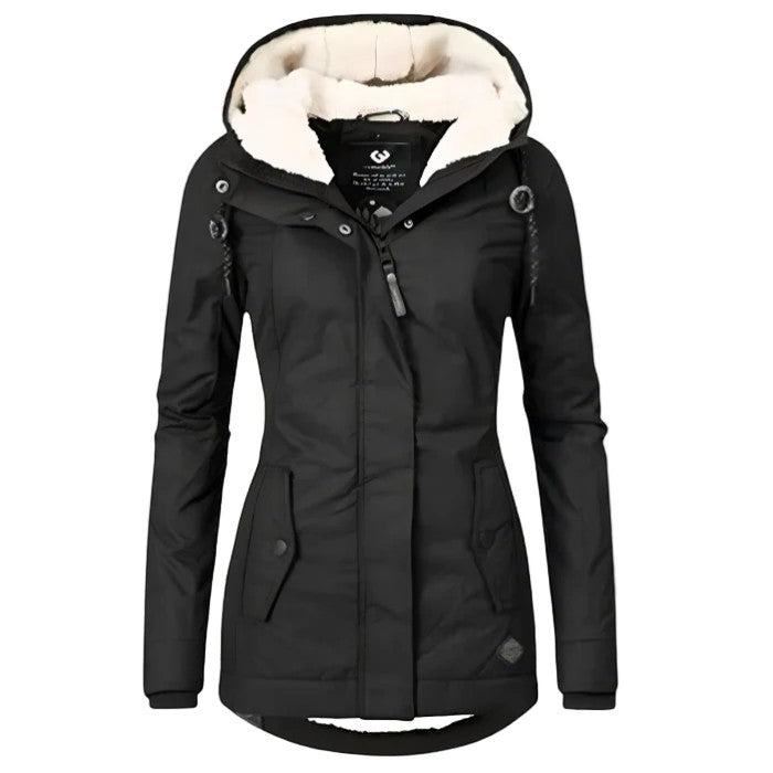 Women's Waterproof Quilted Hooded Coat – Oversized Fit