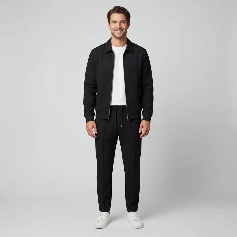 Men's Cotton Blend Jacket and Trouser Set – Slim Fit