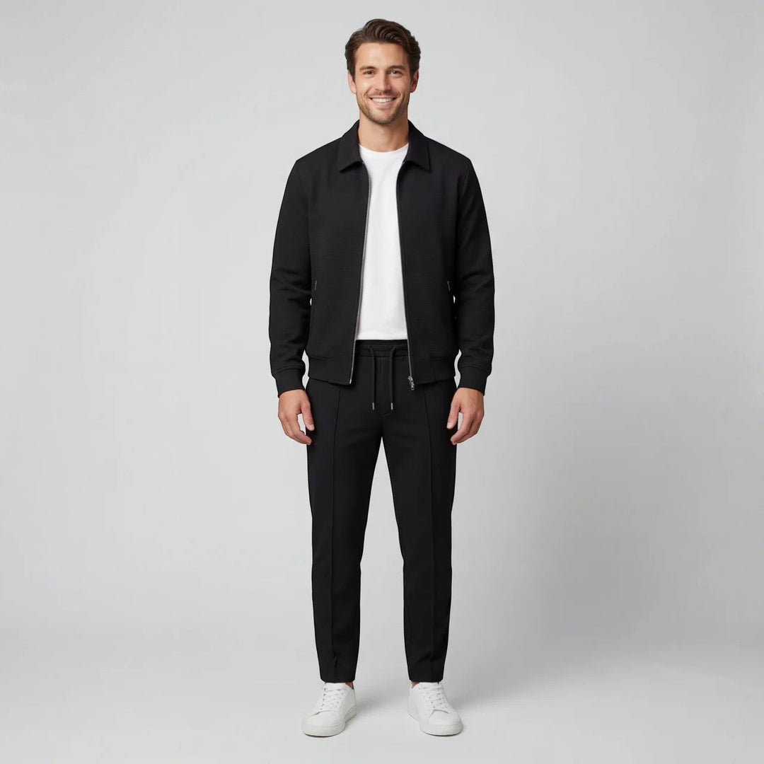 Men's Cotton Blend Jacket and Trouser Set – Slim Fit