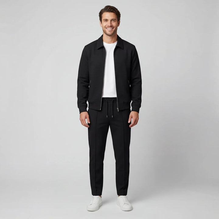 Men's Cotton Blend Jacket and Trouser Set – Slim Fit