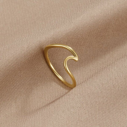 Imari Gold-Tone Wave Ring