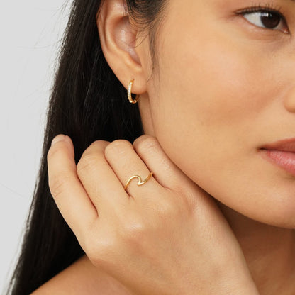 Imari Gold-Tone Wave Ring