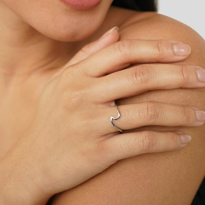 Imari Silver-Tone Wave Ring