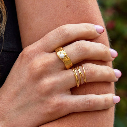 Gold-Tone Infinity Twist Ring