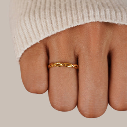 Gold-Tone Infinity Twist Ring