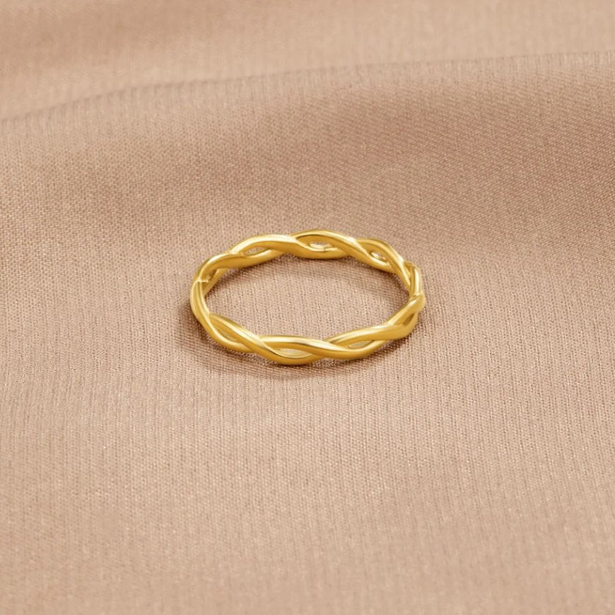 Gold-Tone Infinity Twist Ring