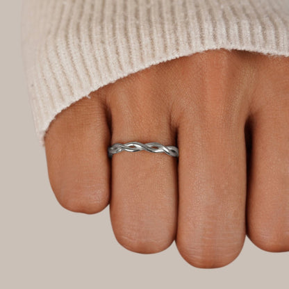Silver-Tone Infinity Twist Ring