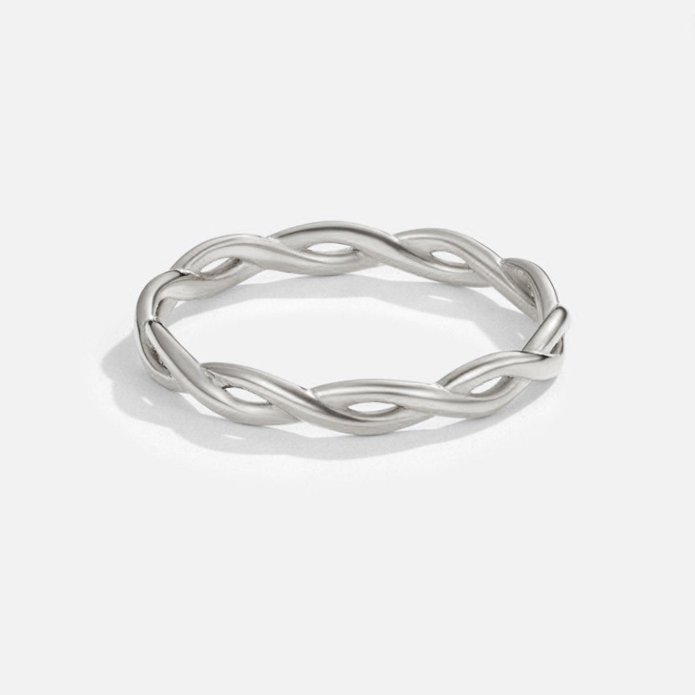 Silver-Tone Infinity Twist Ring