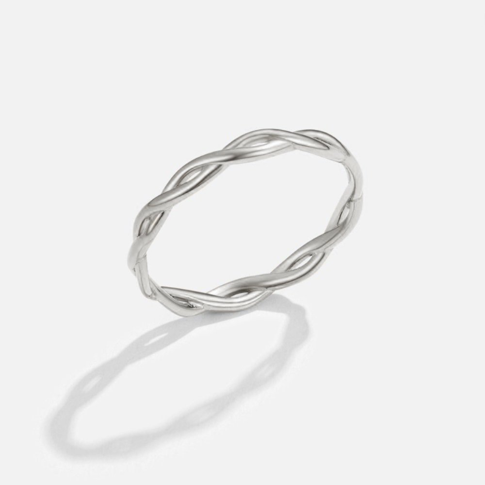 Silver-Tone Infinity Twist Ring