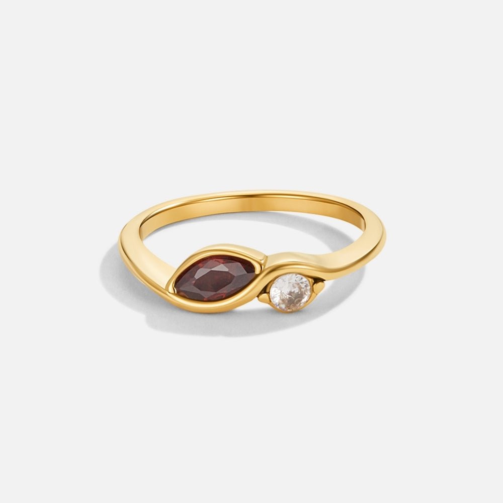 Infinity Deep Red Crystal Ring