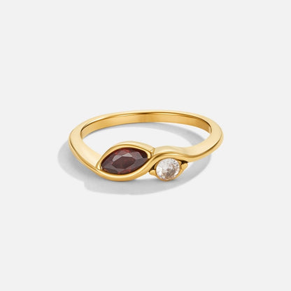 Infinity Deep Red Crystal Ring