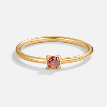 January Birthstone Gold-Tone Ring