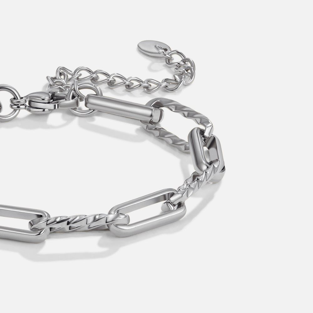 Jihan Chunky Silver-Tone Chain Bracelet