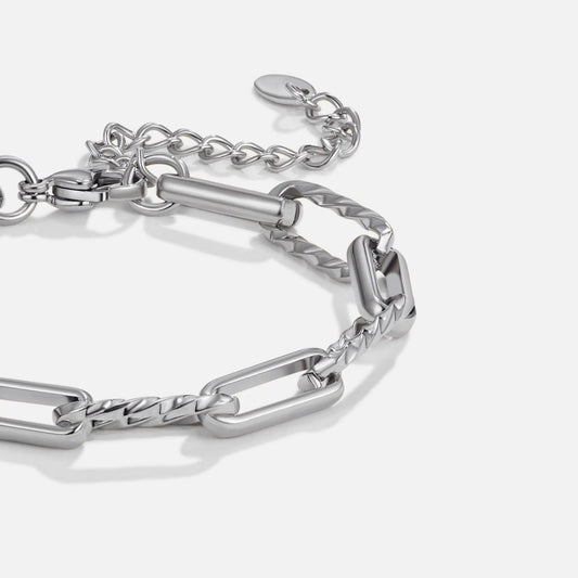 Jihan Chunky Silver-Tone Chain Bracelet