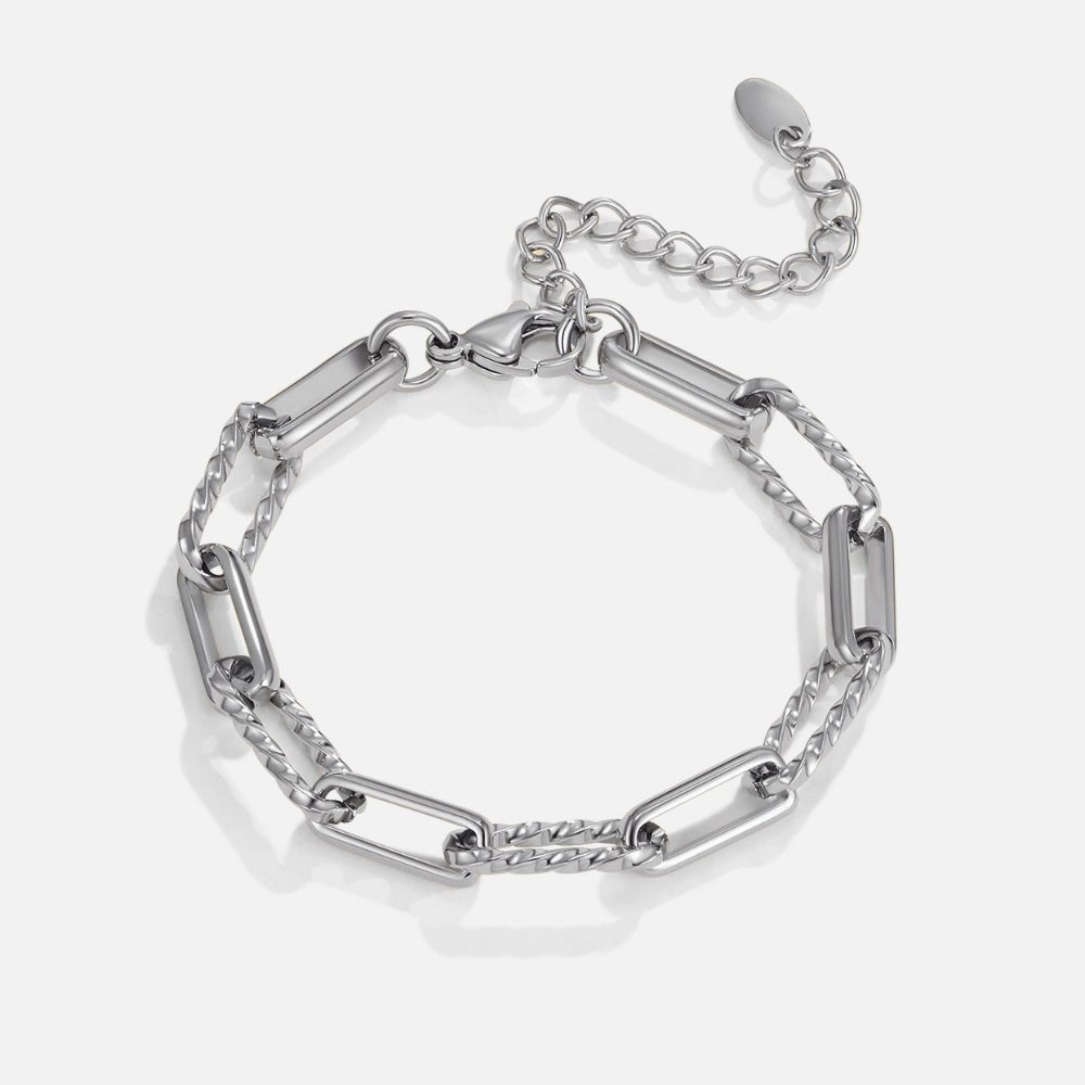 Jihan Chunky Silver-Tone Chain Bracelet