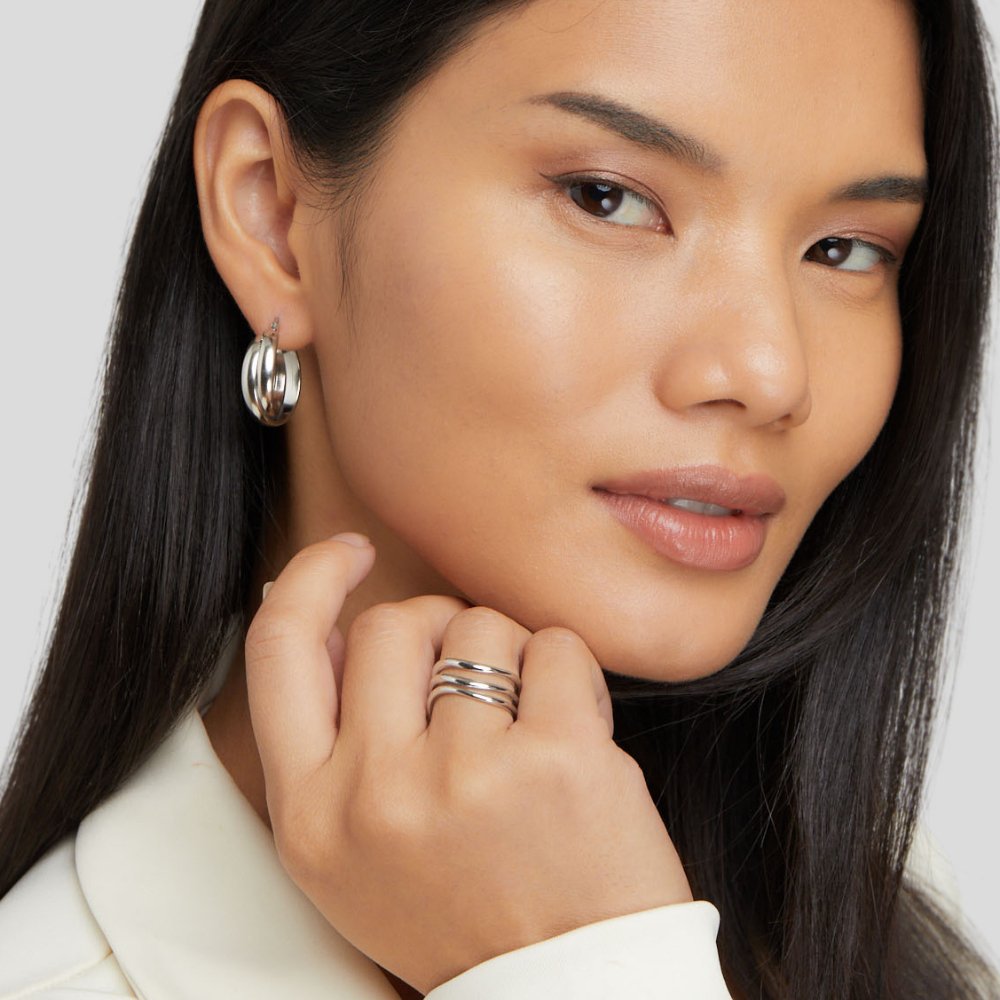 Kiya Silver-Tone Layered Ring