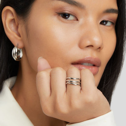 Kiya Silver-Tone Layered Ring