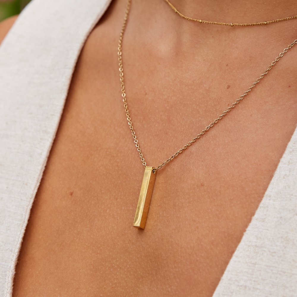 Lala Gold-Tone Bar Necklace