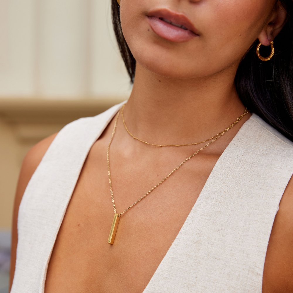 Lala Gold-Tone Bar Necklace