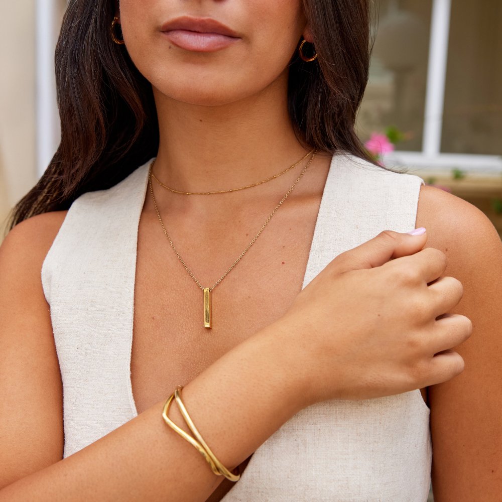 Lala Gold-Tone Bar Necklace