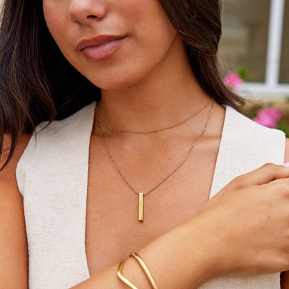 Lala Gold-Tone Bar Necklace