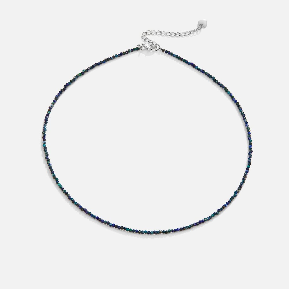 Lapis Blue Beaded Stone Necklace