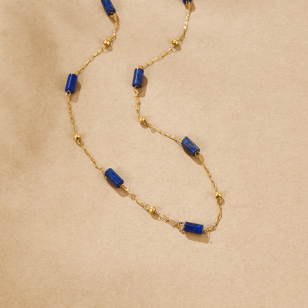 Lapis Blue Bead Necklace