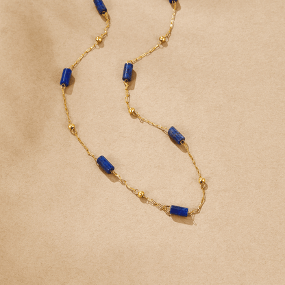 Lapis Blue Bead Necklace