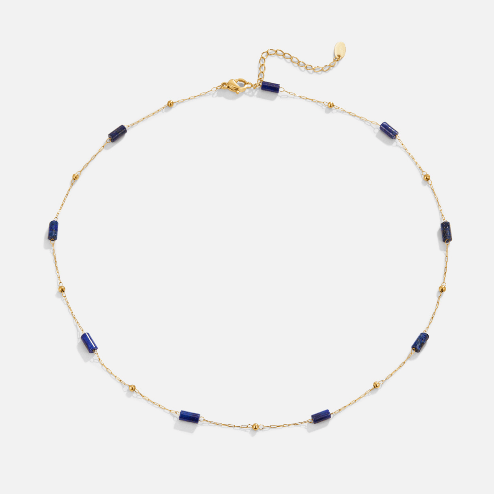 Lapis Blue Bead Necklace