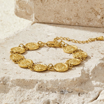 Lara Gold-Tone Medallion Bracelet